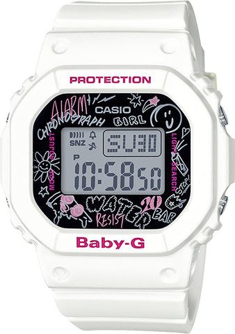 G-Shock Watch Baby G Graffiti Design White BGD-560SK-7ER