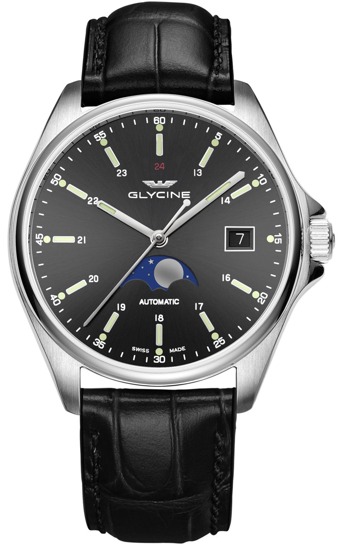 Glycine Watch Combat Classic Moonphase GL0116 Watch | Jura Watches