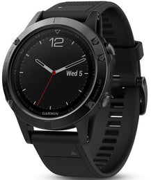 Garmin Watch Fenix 5 Black Sapphire With Black Band 010-01688-11