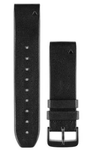 Garmin Watch Bands QuickFit 22 Black Perforated Leather 010-12500-02