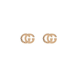 Gucci GG Running 18ct Rose Gold Stud Earrings YBD652219003