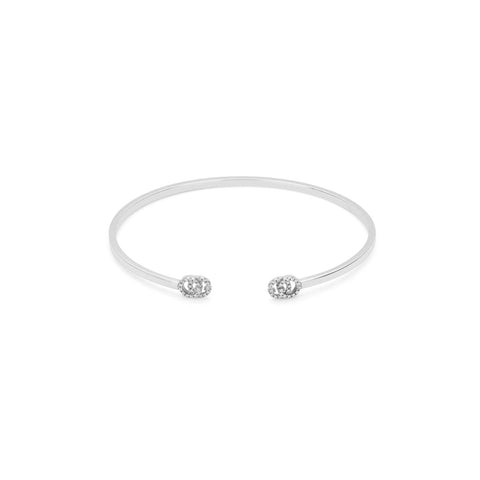 Gucci GG Running 18ct White Gold Diamond Bangle YBA481662002