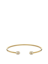 Gucci GG Running 18ct Yellow Gold Diamond Bangle