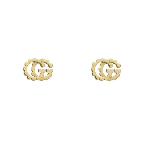 Gucci GG Running 18ct Yellow Gold Stud Earrings YBD481677001