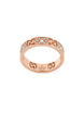 Gucci Icon 18ct Rose Gold Diamond Stardust Band Ring D