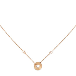 Gucci Icon 18ct Rose Gold Open Heart Chain Necklace