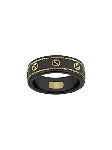 Gucci Icon 18ct Yellow Gold Interlocking G Band Ring