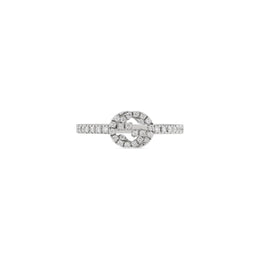 Gucci Interlocking 18ct White Gold Diamond Ring D