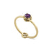 Gucci Interlocking G 18ct Yellow Gold Amethyst Ring YBC662428003