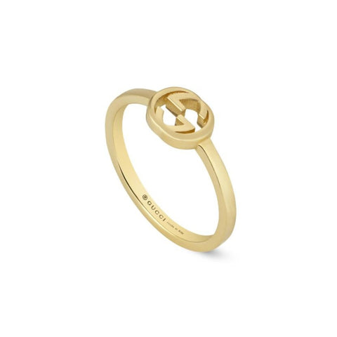 Gucci Interlocking G 18ct Yellow Gold Ring YBC679115001