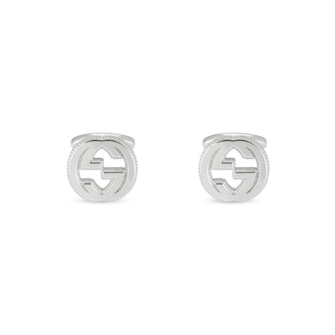 Gucci Interlocking G Motif Sterling Silver Cufflinks YBE499010001