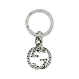 Gucci Interlocking G Motif Sterling Silver Keychain D