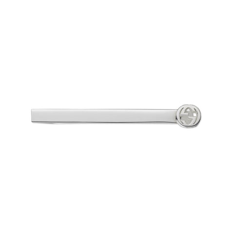 Gucci Interlocking G Motif Sterling Silver Tie Bar YBF499061001