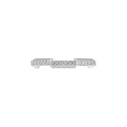 Gucci Link to Love 18ct White Gold Diamond 3mm Ring