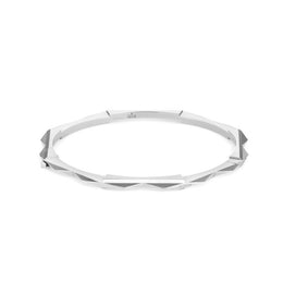 Gucci Link to Love 18ct White Gold Studded 4mm Bangle YBA662253002