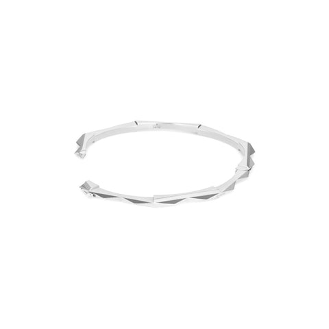 Gucci Link to Love 18ct White Gold Studded 4mm Bangle D