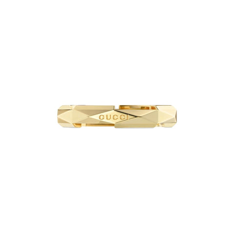 Gucci Link to Love 18ct Yellow Gold 4mm Studded Ring