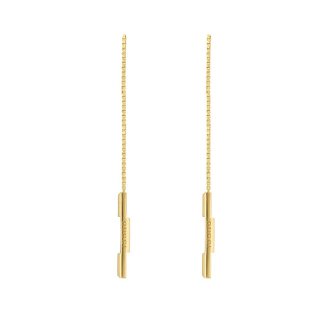 Gucci Link to Love 18ct Yellow Gold Chain Earrings YBD662115001