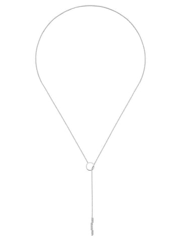 Gucci Link to Love 18ct White Gold Diamond Chain Lariat Necklace D