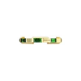 Gucci Link to Love 18ct Yellow Gold Tourmaline 2mm Ring