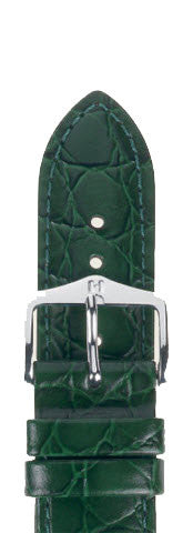 Hirsch Strap Crocograin Green Medium 14mm 