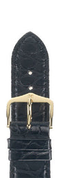 Hirsch Strap Genuine Alligator Black Large 22mm 