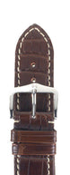 Hirsch Strap Viscount Alligator Brown Large 24mm 