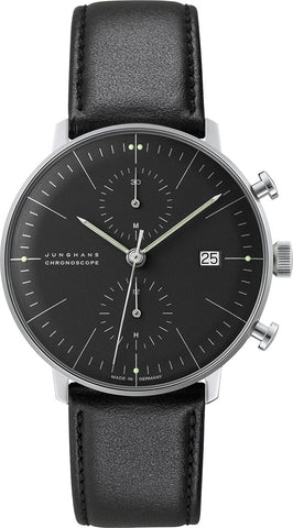 Junghans Watch Max Bill Chronoscope Sapphire Crystal 27/4601.02