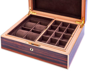 Leanschi Watch Case Macassar Ebony And Ivory