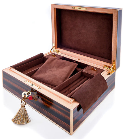 Leanschi Watch Case Macassar Ebony And Ivory