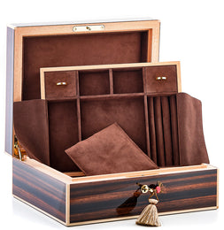 Leanschi Watch Case Macassar Ebony And Ivory