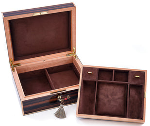 Leanschi Watch Case Macassar Ebony And Ivory