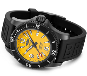 Breitling Watch Superocean Automatic 46 Black Steel Yellow