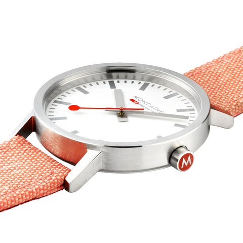 Mondaine Watch Classic 30mm Modern Orange