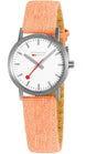 Mondaine Watch Classic 30mm Modern Orange