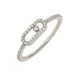 Messika Move Uno Pave 18ct White Gold 0.15ct Diamond Ring, 5630/WG