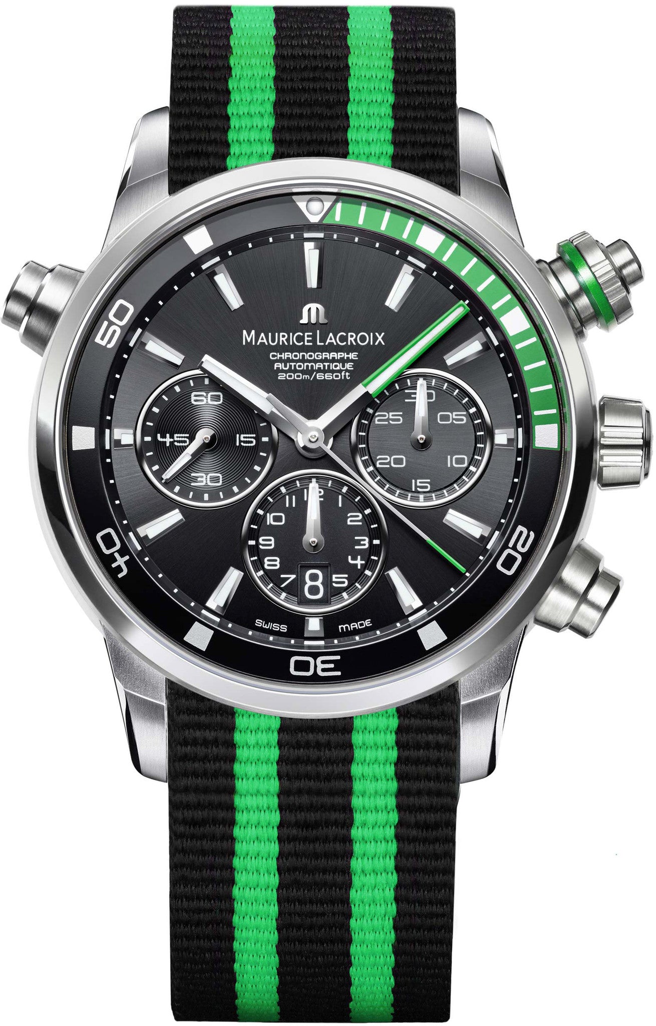 Maurice Lacroix Watch Pontos S Green PT6018 SS002 331 1 Watch