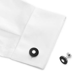 Montblanc Pix Stainless Steel Black Resin Star Cufflinks