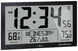 Marathon Clock Slim Atomic Full Calendar Indoor Outdoor Temperature Black CL030066-BK-FD-EU1