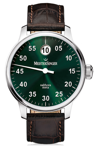 MeisterSinger Watch Salthora Meta SAM909 Croco Print Brown