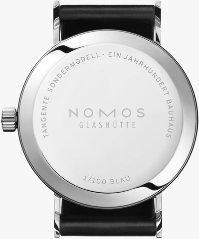 Nomos Glashutte Watch Tangente 33 Bauhaus Blue Limited Edition