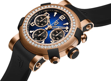 RJ Watches ARRAW Marine Gold Blue Diamond 42mm