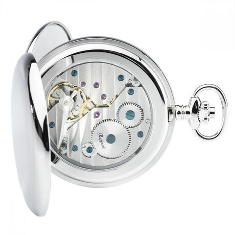 Rapport Pocket Watch Mechanical Double Hunter Silver Tone