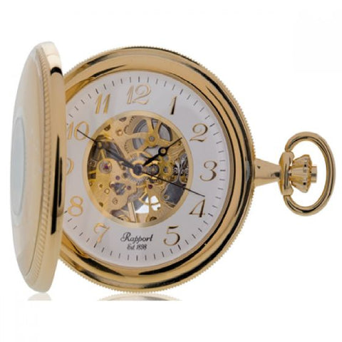 Rapport Pocket Watch Half Hunter Gold Plated