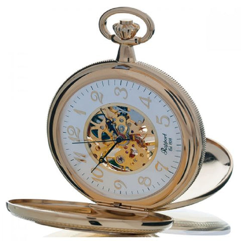 Rapport Pocket Watch Half Hunter Gold Plated PW46