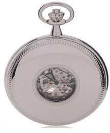 Rapport Pocket Watch Half Hunter Silver Tone