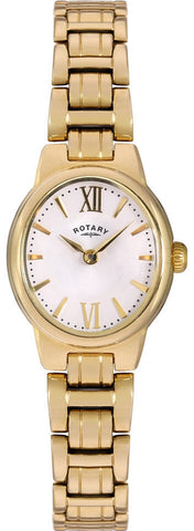 Rotary Watch Ladies Gold Plated Bracelet LB02748/01