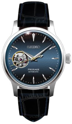 Seiko Presage Watch Cocktail Open Heart Blue Moon SSA7845J1