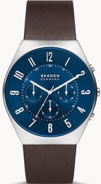 Skagen Watch Grenen Chronograph Espresso Leather Mens SKW6842