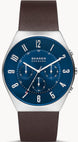 Skagen Watch Grenen Chronograph Espresso Leather Mens SKW6842